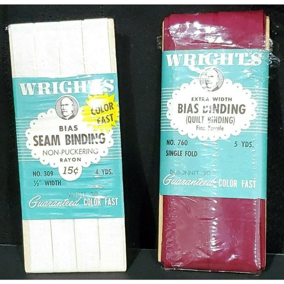 Wright's Other Wrights Bias Seam Binding Tape White Extra Width